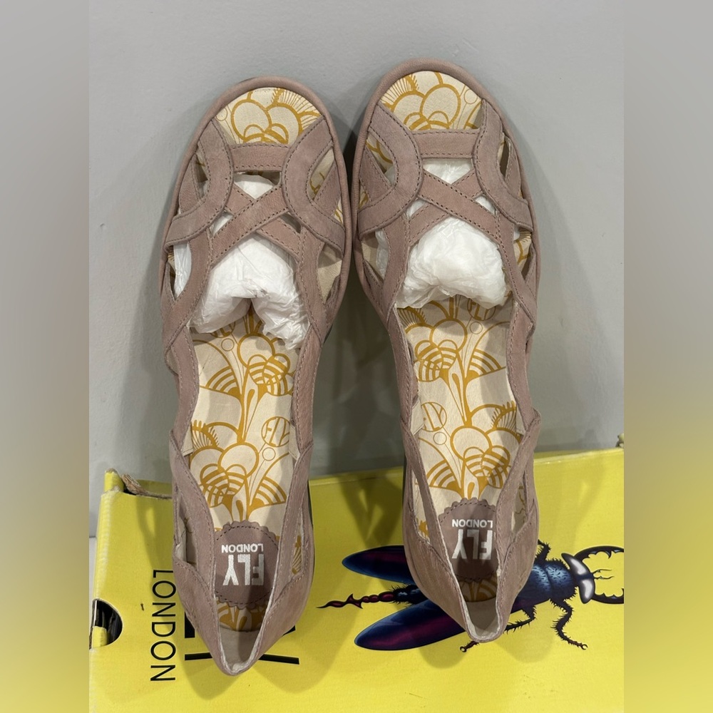 Fly London Yadi Platform Wedge Sandals Taupe Color Size 42 EU / 10.5- 11 US - Picture 2 of 9